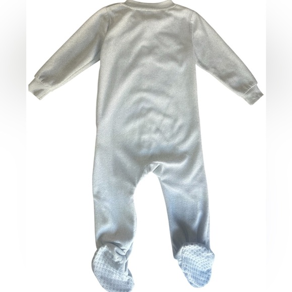 George Fleece Grey Animal Zip Footed Onesie Pj’s 2T Boys - Picture 3 of 4